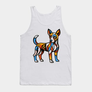 Pop art dog illustration. cubism illustration of a dog Tank Top